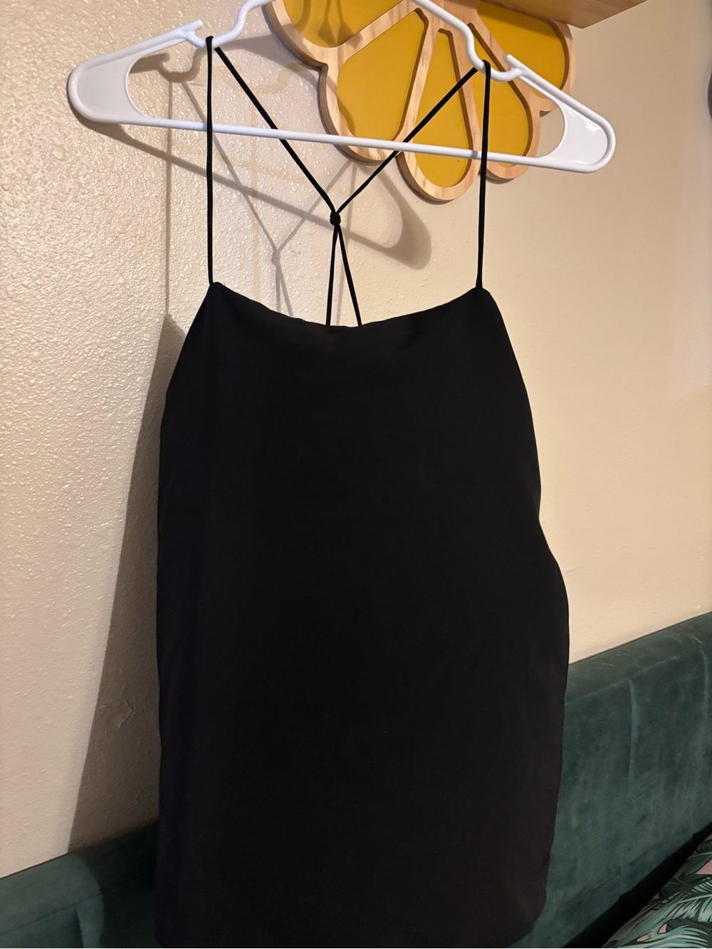 Lulu's Black Slip Dress with Spaghetti Straps